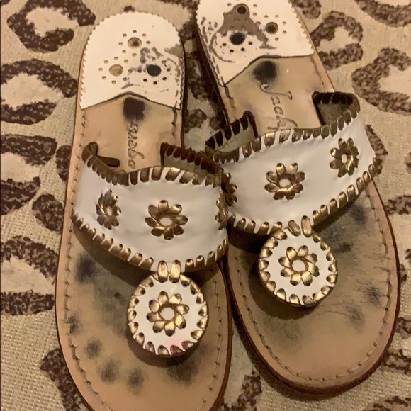 Jack Rogers Gold and White Sandal - Picture 5 of 5